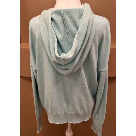 Vineyard Vines Cotton Hoodie Teal Spellout Logo Womens Size L - Picture 6 of 7